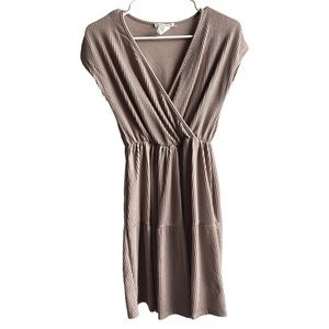 Blush pink below the knee dress